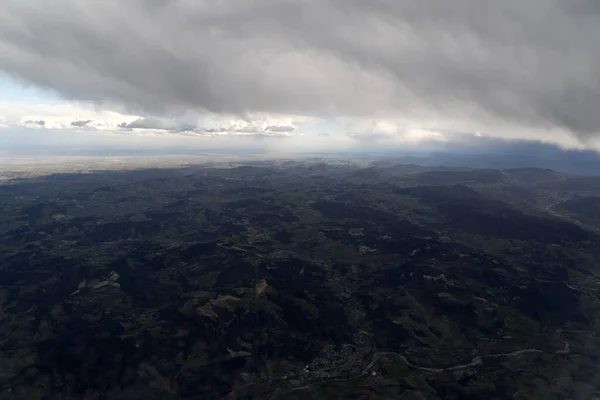 Liguria Italy Mountains Aerial View Panorama Airplane — Stock Photo, Image