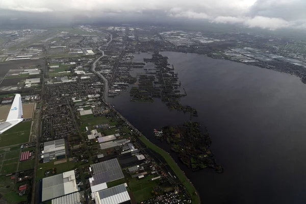 Amsterdam Schipol Area Airport Air View Panorama Schipol Airport Air — Stockfoto