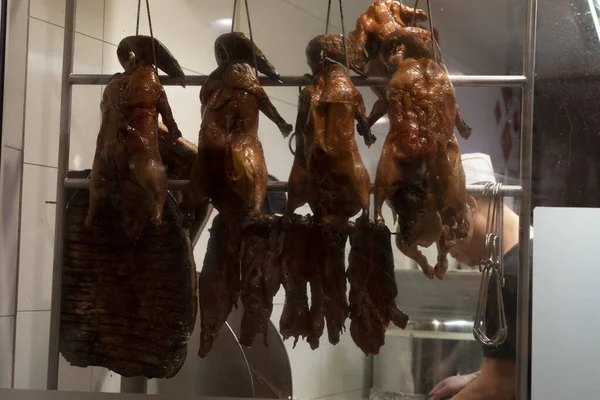 Kínai Hagyományos Piaci Utcai Élelmiszer Pörkölt Húsbolt — Stock Fotó