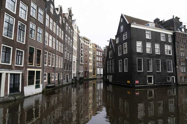 Amsterdam Casco Antiguo Canales Casas Barrio — Foto de Stock