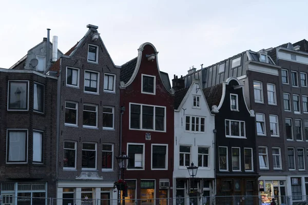 Amsterdam Netherland February 2020 Medieval City Canals Cross Town Center — Stock Photo, Image