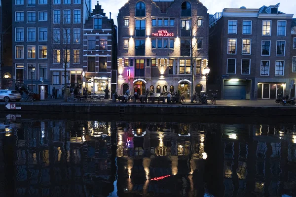 Amsterdam Países Bajos Febrero 2020 Centro Medieval Ciudad Hoy Principal — Foto de Stock