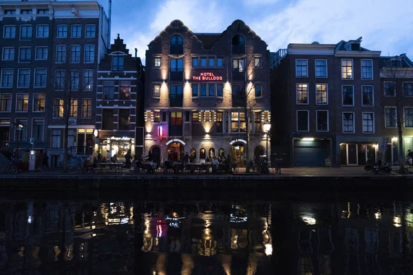 Amsterdam Hollanda Şubat 2020 Ortaçağ Şehir Merkezi Bugün Hukuk Için — Stok fotoğraf