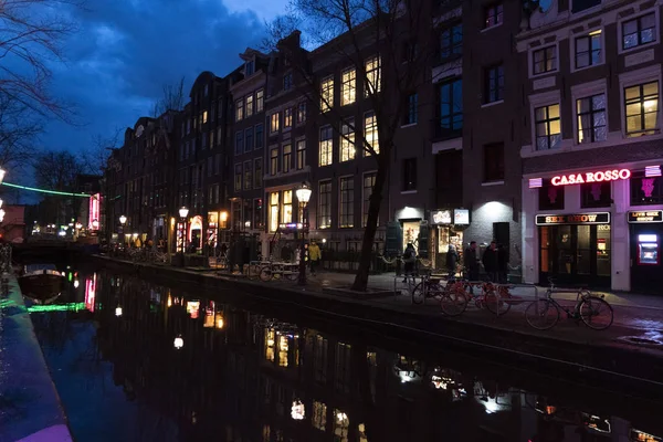 阿姆斯特丹 2020年2月25日 中世纪市中心是法定的主要红灯区 — 图库照片