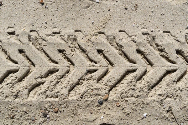 Offroad Tire Track Sandy Beach Detail Stock Image