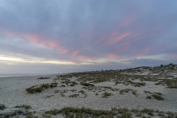 Pacific Oceaan Strand Zonsondergang Todos Santos Baja California Mexico Panorama — Stockfoto