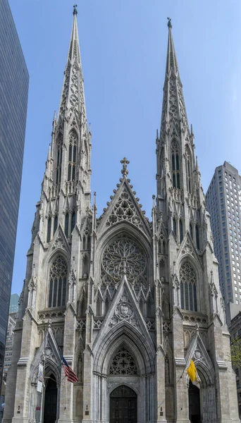 New York Saint Patrick Cathedral Unusual View — Stock Photo, Image