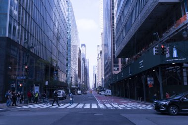 New York, Abd - 5 Mayıs 2019 - Manhattan'daki Nyc sokakları trafik sıkışıklığıyla tıkandı 