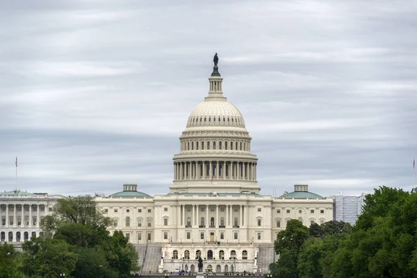 Washington Capitol Molnigt Dag Utsikt Från Köpcentret — Stockfoto