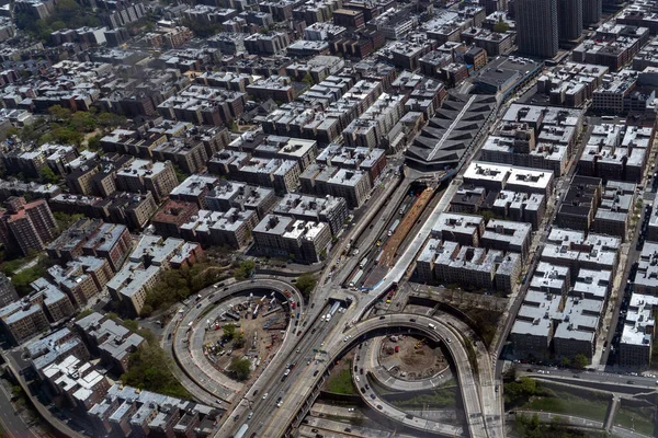 Highway New York City Bronx Alexander Hamilton Bridge Luftaufnahme Aus — Stockfoto