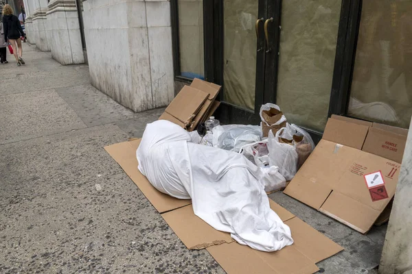 Covid Bezdomnych Nowym Jorku Usa — Zdjęcie stockowe