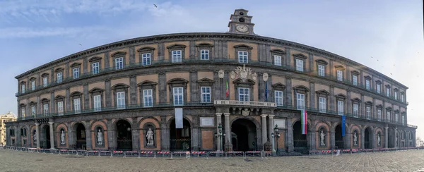 Nápoles Itália Palácio Real Edifício Panorama — Fotografia de Stock