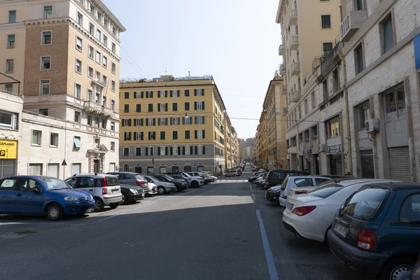 Genf Italien April 2020 Straßen Der Innenstadt Sind Menschenleer Wegen — Stockfoto
