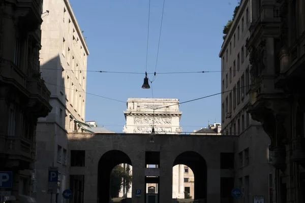 Genoa Italy April 2020 Downtown Streets Desert Due Coronavirus Covid19 — Stock Photo, Image