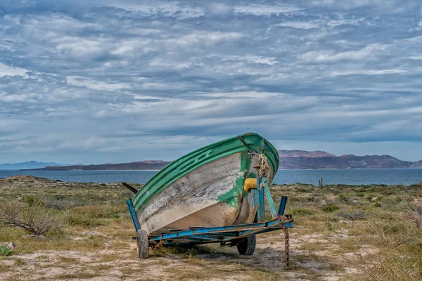 Fiskare Båt Baja Kalifornien Sur Cerralvo Panorama Mexiko — Stockfoto