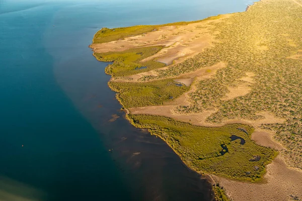 Mogote Peninsula Paz Baja California Sur Mexico航拍全景 — 图库照片