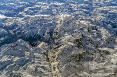 Alpler 'in hava manzaralı karları...
