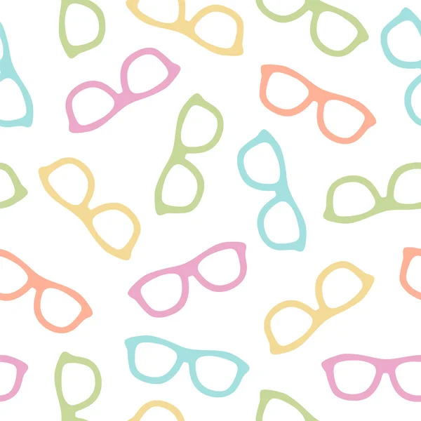 Glasses. Seamless vector pattern — Stock Vector