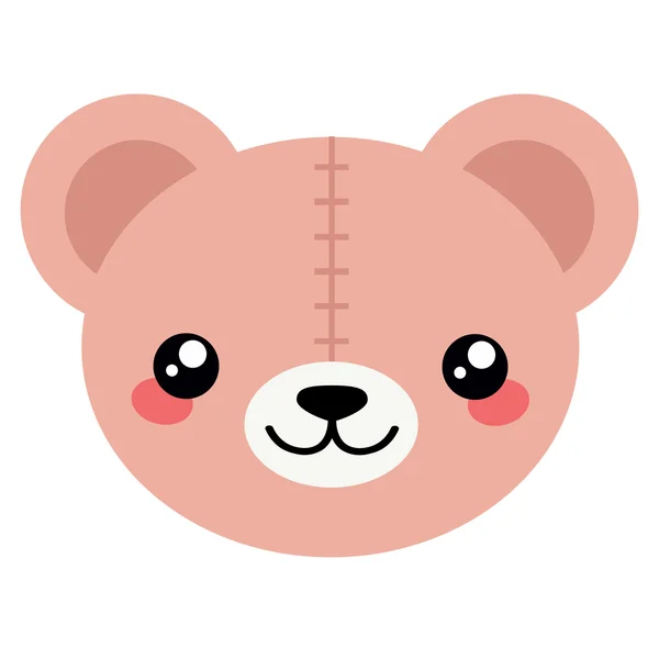 ใบหน้าของเล่นหมี — ภาพเวกเตอร์สต็อก