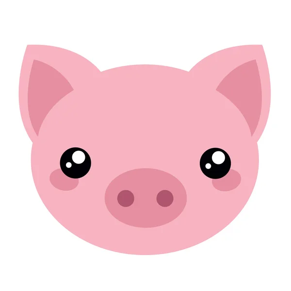 Cartoon pig face — Stock Vector