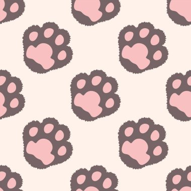 Kedi pençe. Semless vektör desen