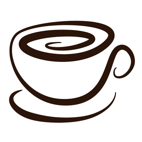 Cangkir logo kopi - Stok Vektor