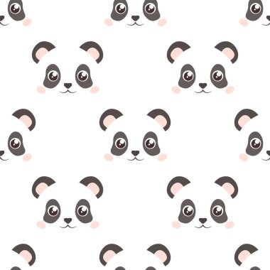 İzole panda yüz deseni