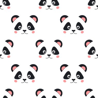 Çizgi film panda yüz deseni