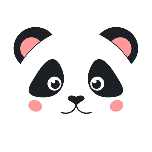 Cartoon panda ansikte — Stock vektor