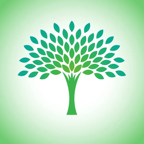 Logotipo de árvore vetorial para conceitos de jardinagem e ambiente. Logotipo Eco, vector —  Vetores de Stock