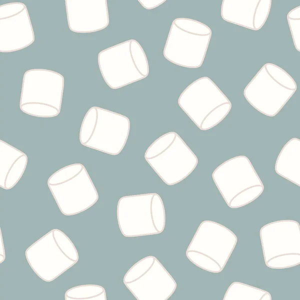 Marshmallow. Naadloze vector patroon — Stockvector