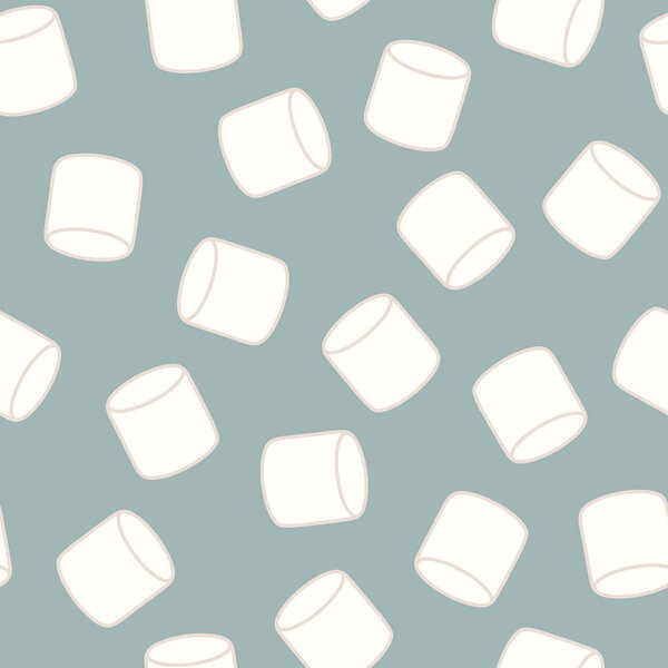 Marshmallow. Seamless vector pattern