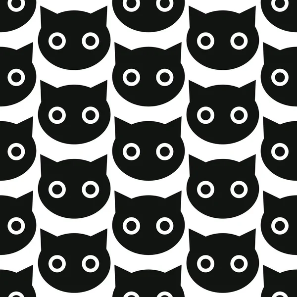 Kara kediler. Beyaz arka plan üzerinde sorunsuz vektör şekli