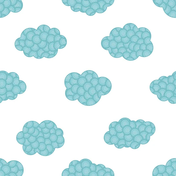 抽象的な雲。シームレスなベクトル パターン — ストックベクタ
