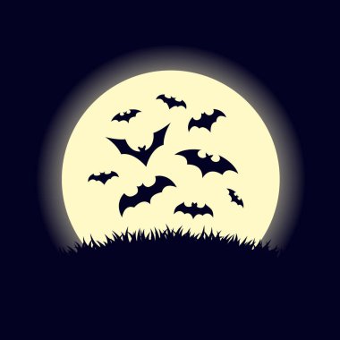 Siyah yarasalar ve ay