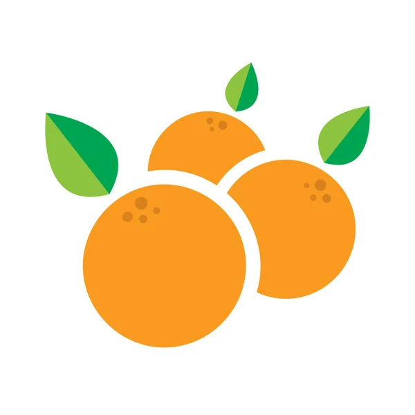 Design de logo mandarin. Icône vectorielle isolée sur fond blanc — Image vectorielle