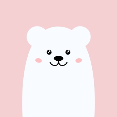 Sevimli ayı. Çizgi film vektör çizim.