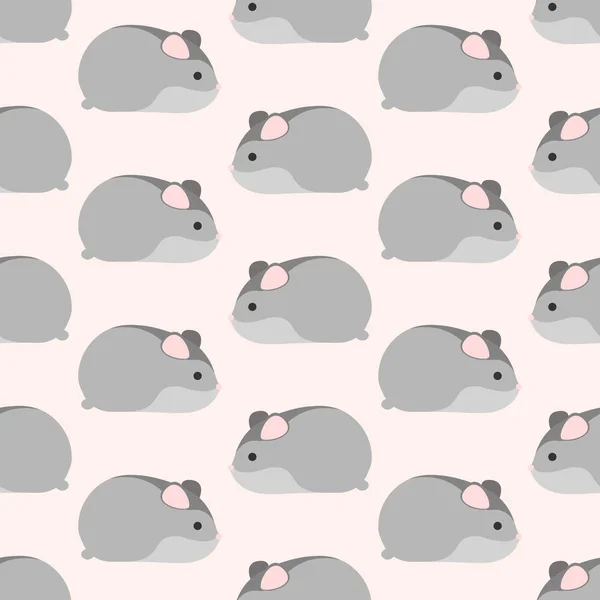 Petit hamster. Modèle vectoriel sans couture — Image vectorielle