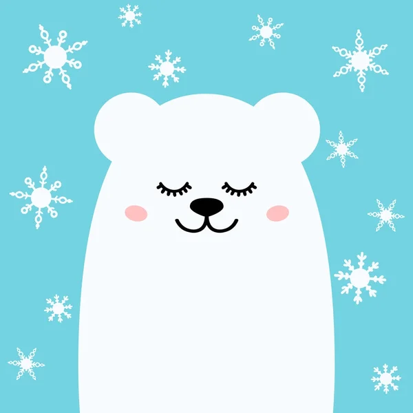 หมีขั้วโลกน่ารัก ภาพเวกเตอร์การ์ตูน . — ภาพเวกเตอร์สต็อก