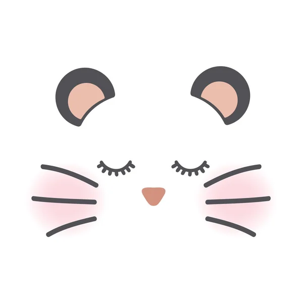 Sömnig hamster ansikte — Stock vektor