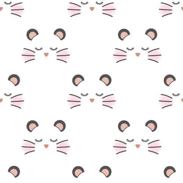 Sleepy hamster face pattern — Stock Vector