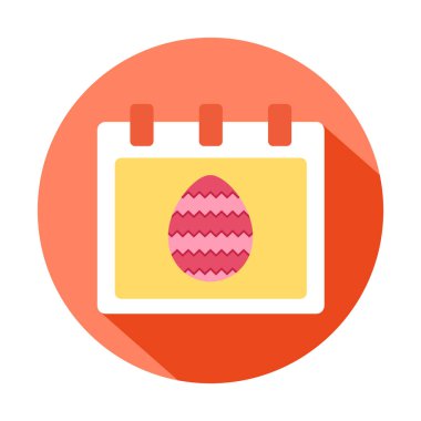 Mutlu Paskalya günü. Vektör simgesi. Düz tasarım