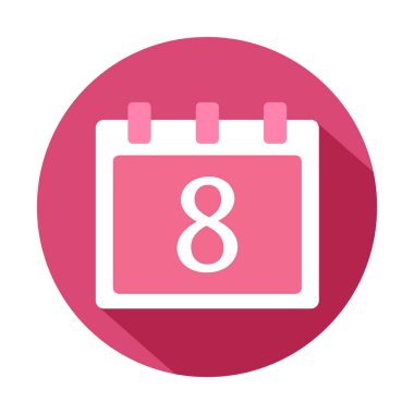 8 Marth. Vektör simgesi. Düz tasarım