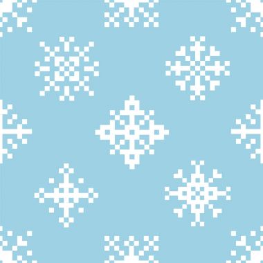 Piksel kar taneleri. Sorunsuz vektör desen