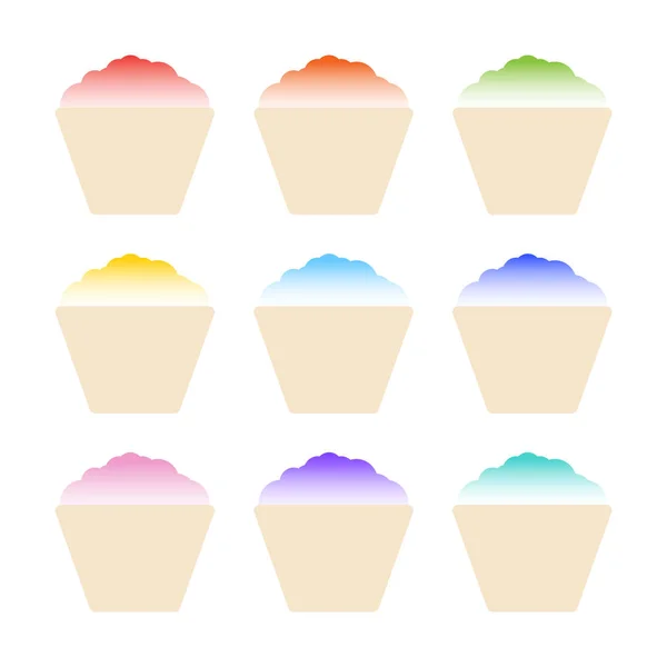 Kesilmiş buz şurubu ile. Vektör izole üzerinde beyaz arka plan belirleme