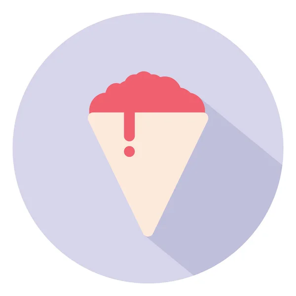 Kesilmiş buz. Düz simgesi beyaz arka plan üzerinde izole