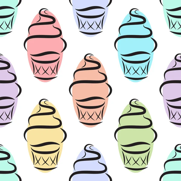Padrão de sorvete —  Vetores de Stock