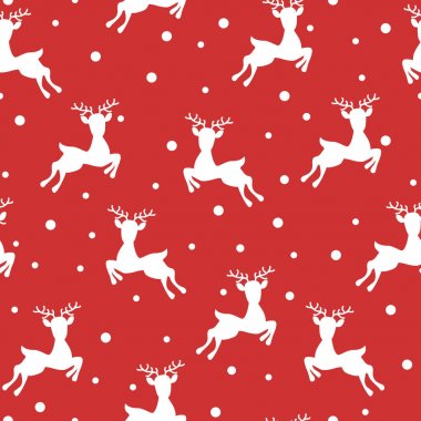 Geyik ile sorunsuz vektör desen. Düz stil