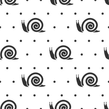 Salyangoz ve nokta. Sorunsuz vektör desen