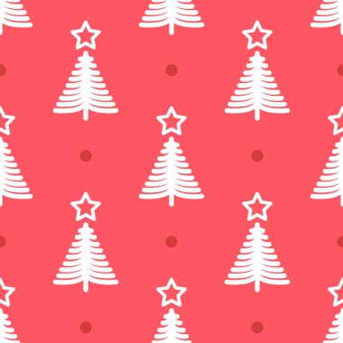 Yıldızlı ve noktalı Noel deseni